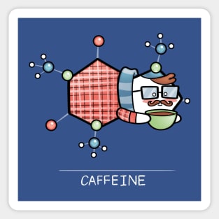 Hipster Caffeine Sticker